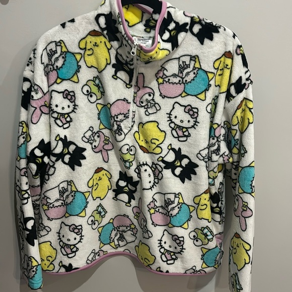 Hello Kitty Tops - Hello kitty sanrio fleece zip up top medium